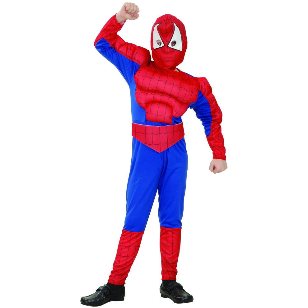 (S 4-6 years (110-120 cm)) Boy's Spider-Man Superhero Costume