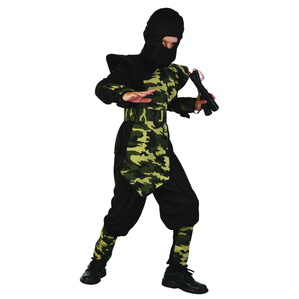 (S 4-6 years (110-120 cm)) Boy's military ninja costume with breastplate