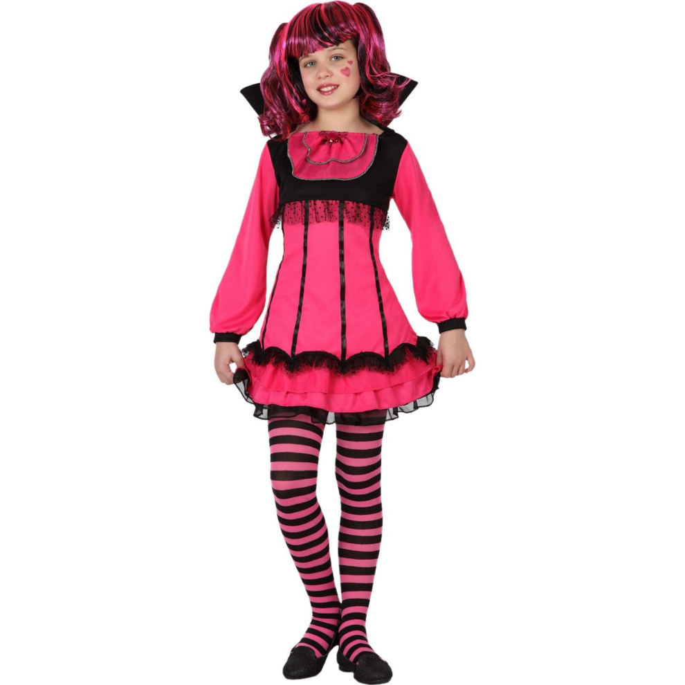 (3-4 years (98-115 cm)) Girls' pink vampire costume