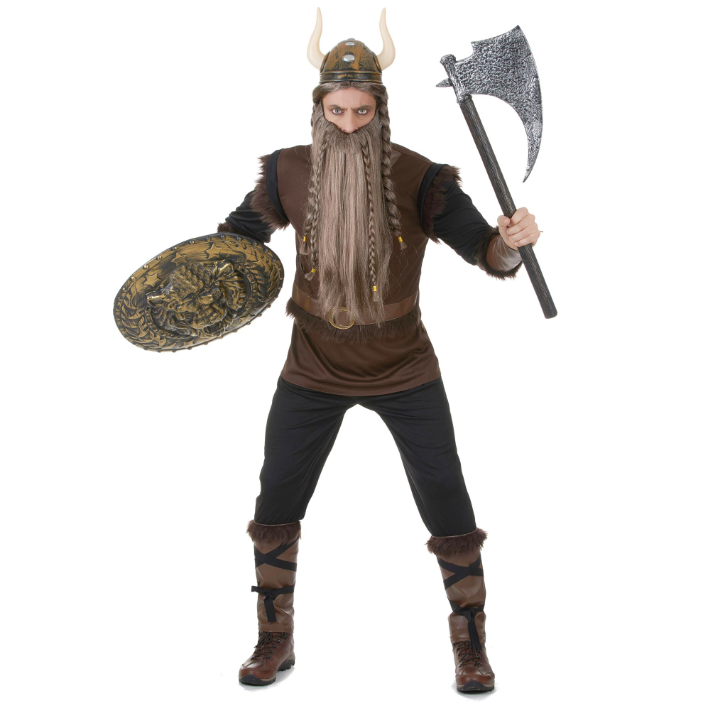 (Medium) Viking leather effect costume for men