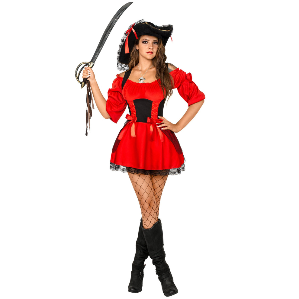Rubies (L) Sexy Pirate Woman Costume Red