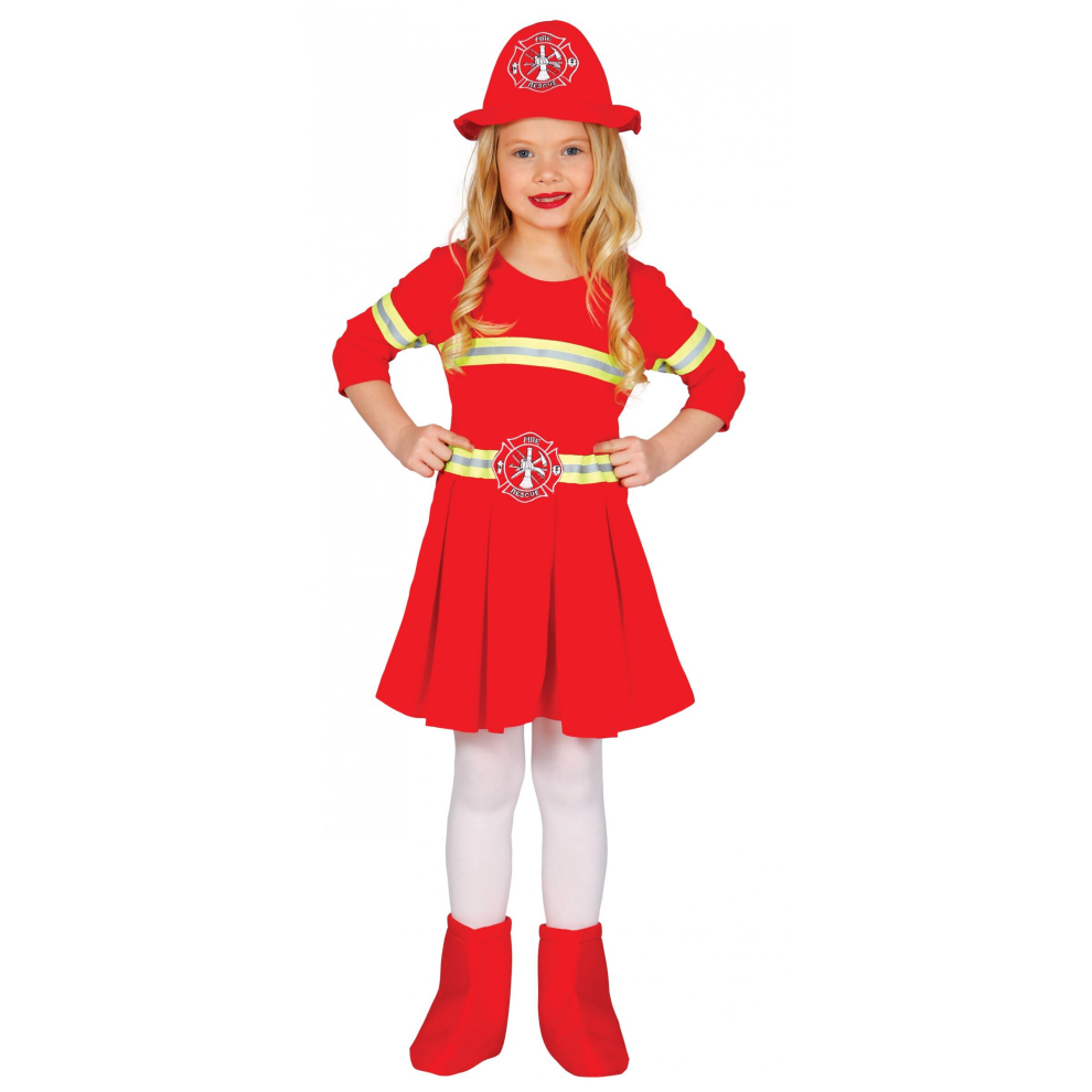 (3 to 4 years) Girls' firefighter dress costume