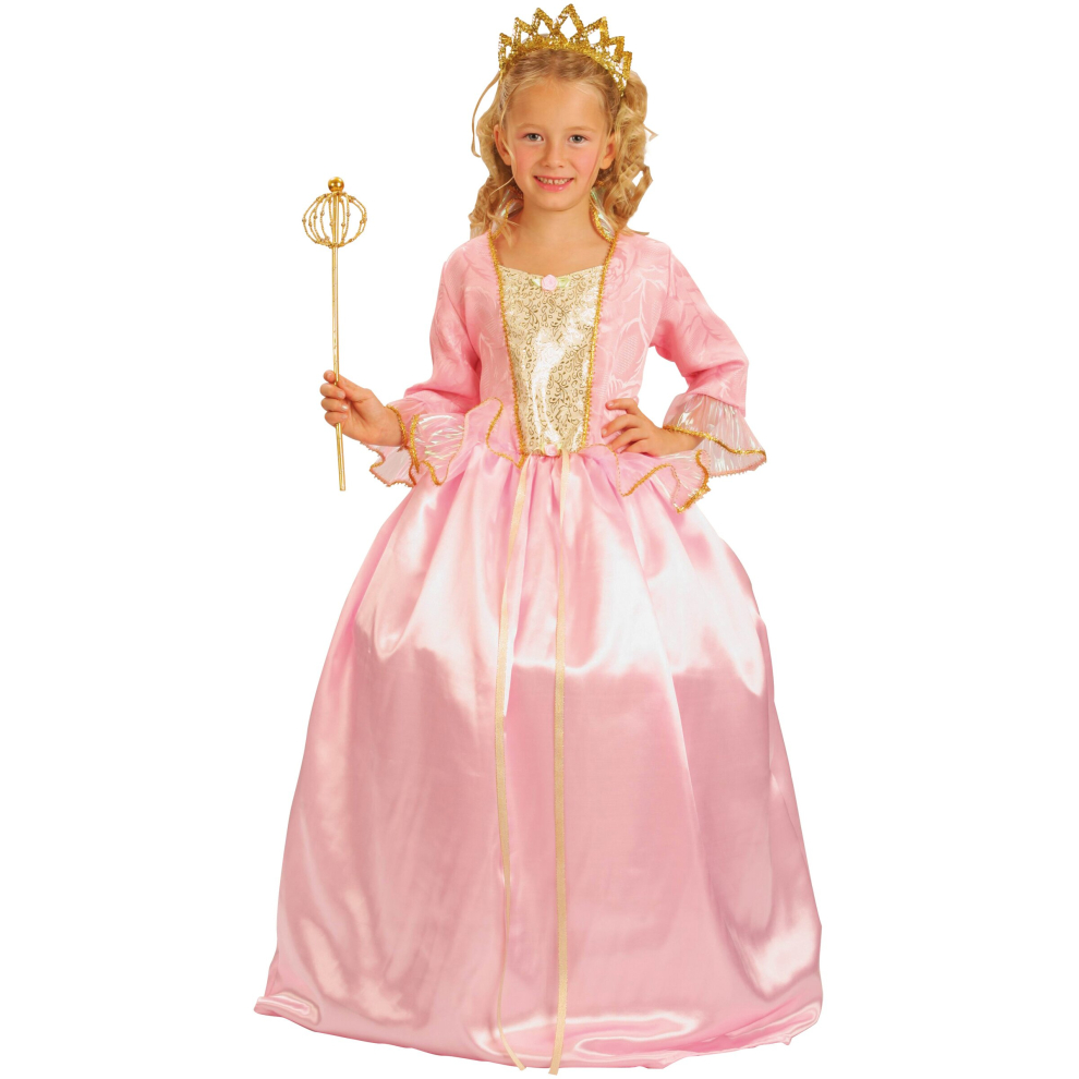 (S 4-6 years (110-120 cm)) Luxury pink princess costume for girls