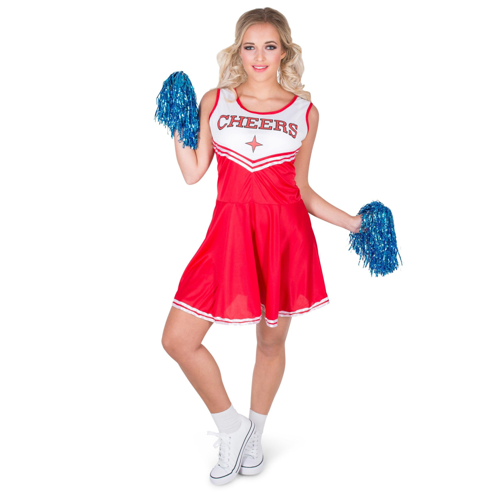 (S) CHEERS red cheerleader costume for women