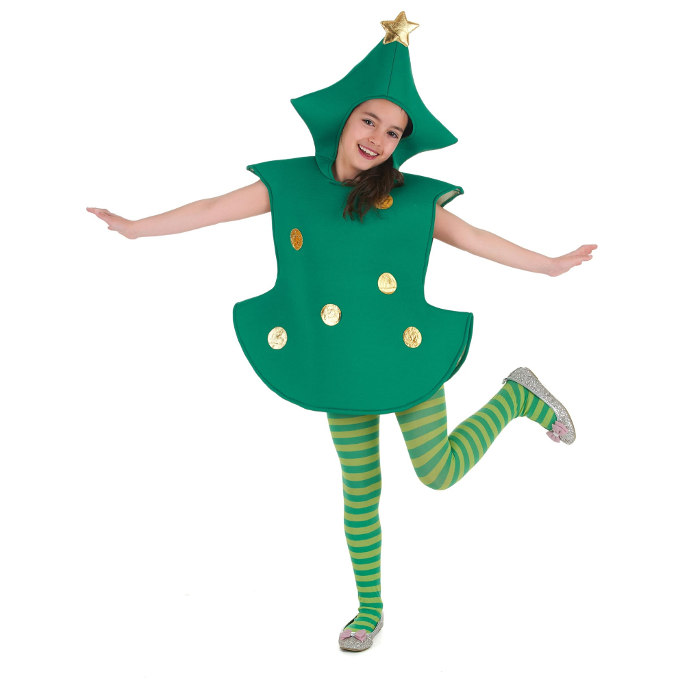 (4 to 6 years) Children's 3D Christmas tree costume