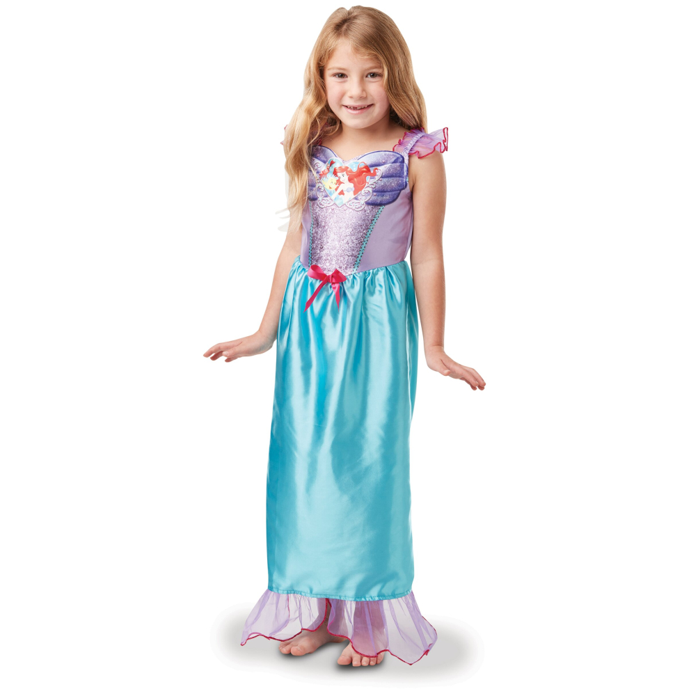 (7 - 8 years (122-128 cm)) Girls' classic sequin Ariel costume