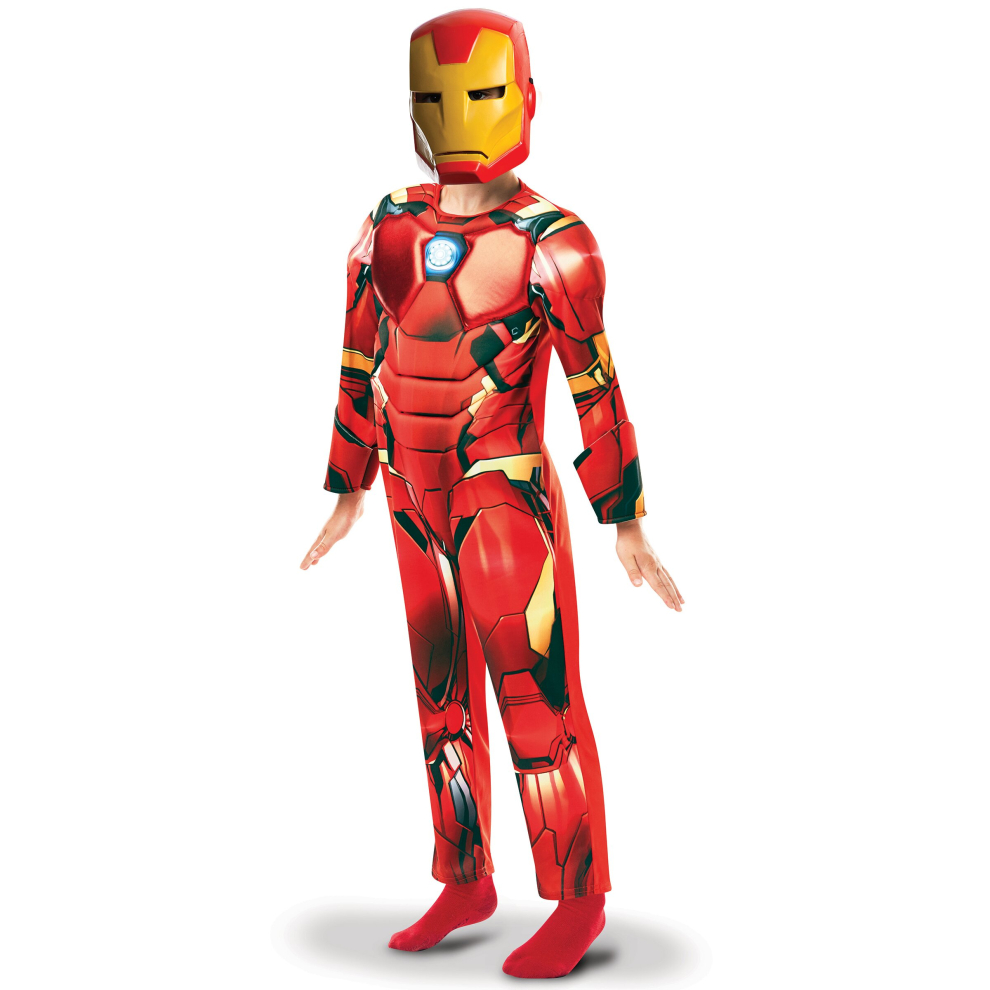 (3 to 4 years (90 to 104 cm)) Deluxe Iron Man animated series costume for boys