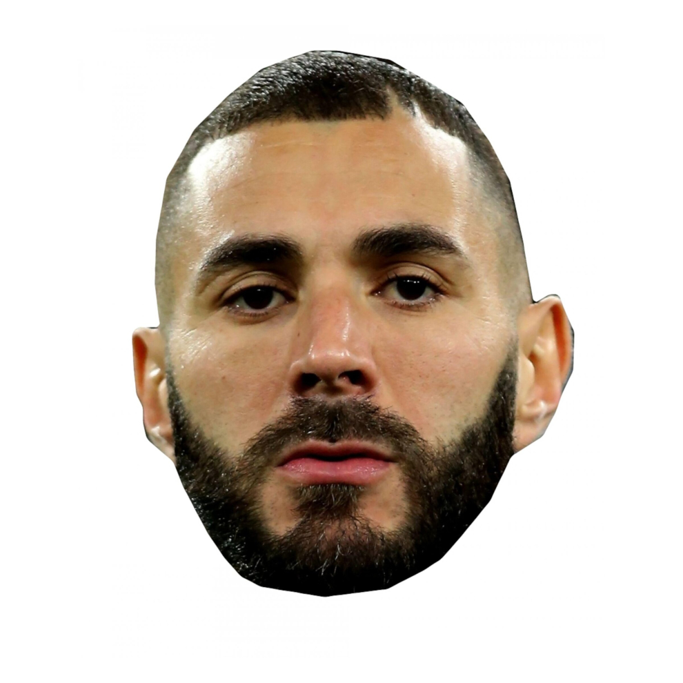 Karim Benzema cardboard mask