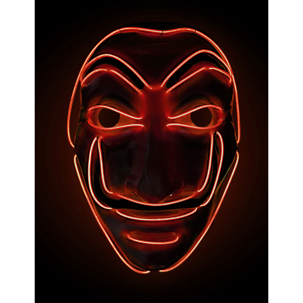 Adult Red LED Thief Mask