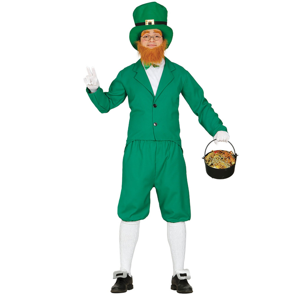 (L (52-54)) Men's green leprechaun costume