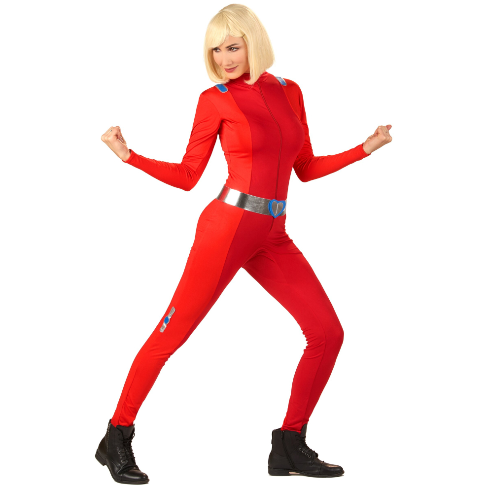 (M (40/42)) Women's red shock spy costume