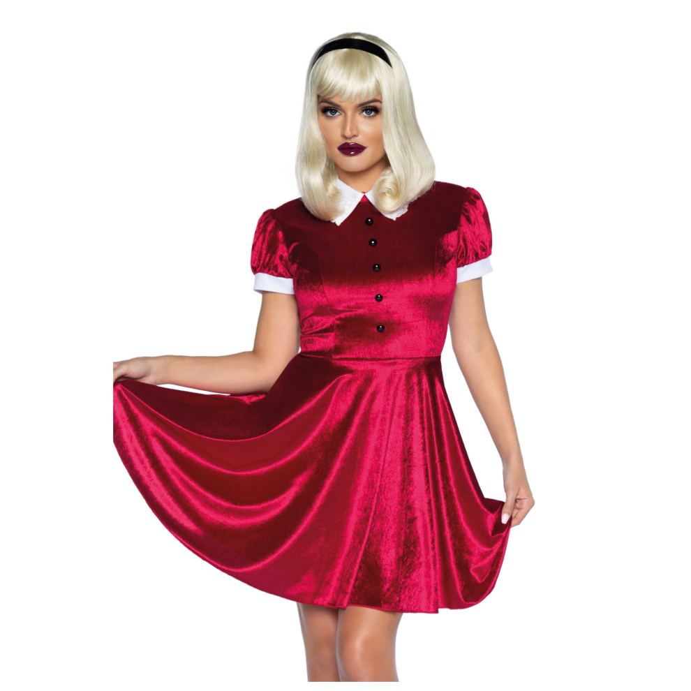 (L (44-46)) Women's red baby doll costume