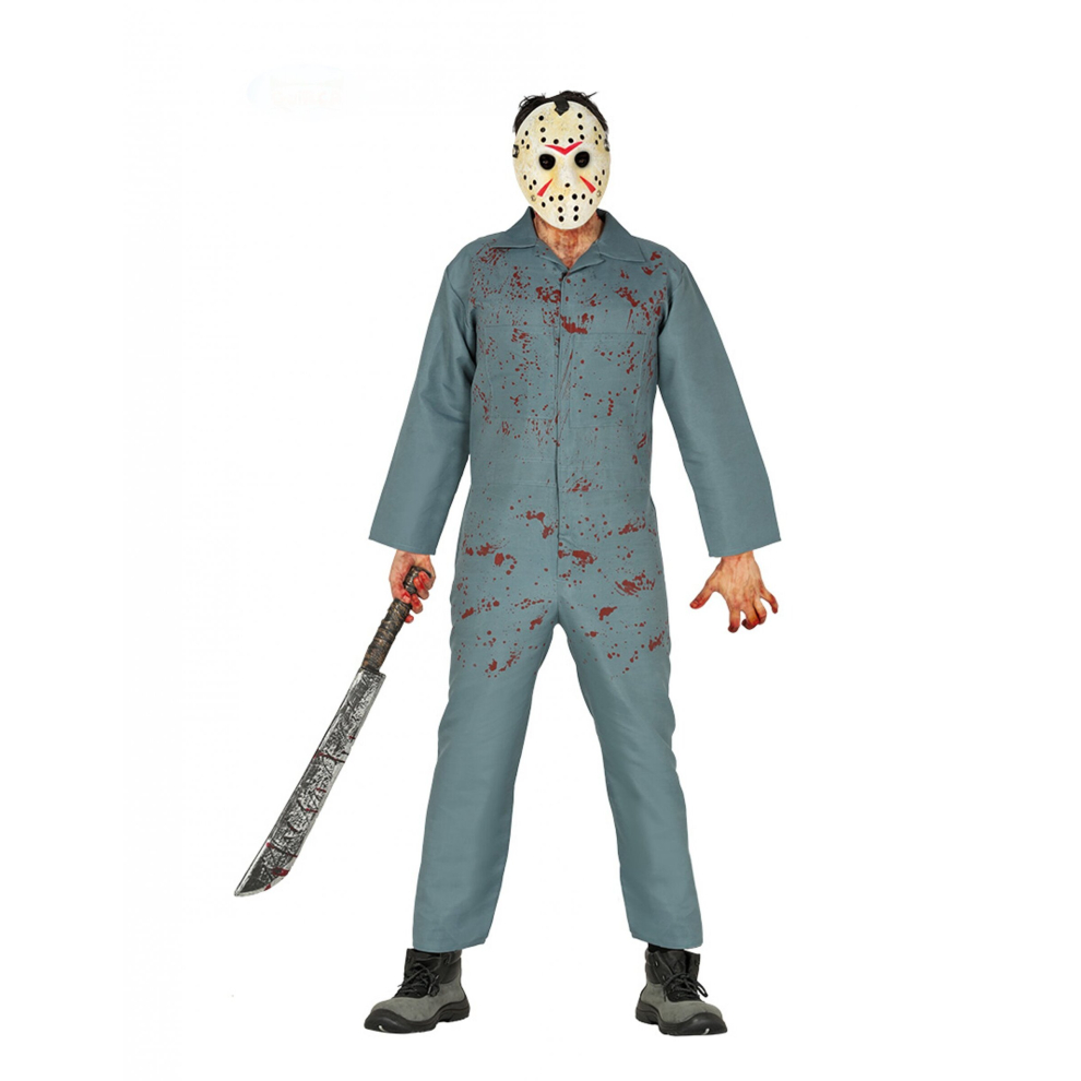 Rubies (L (52-54)) Men's Crazy Killer Jumpsuit Costume Gray
