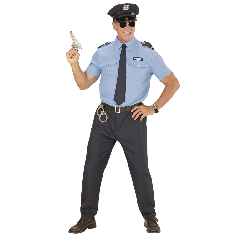 Large adult blue police costume