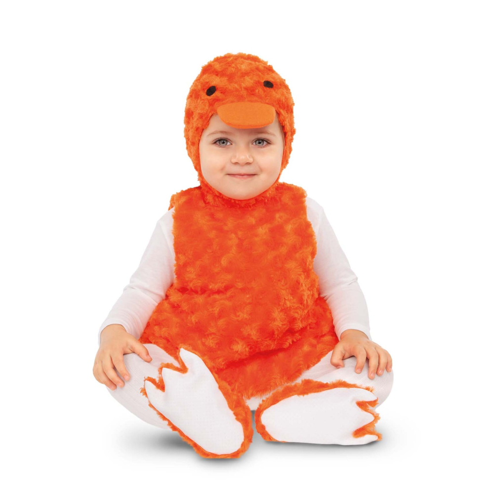 (0 - 6 months (68 cm)) Little orange stuffed duck costume