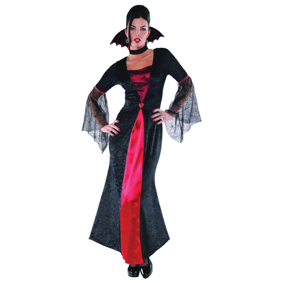 (L) Women's red and black vampire costume