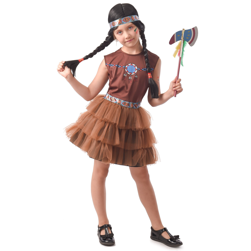 (L 10-12 years (130-140 cm)) Chic Indian girl costume