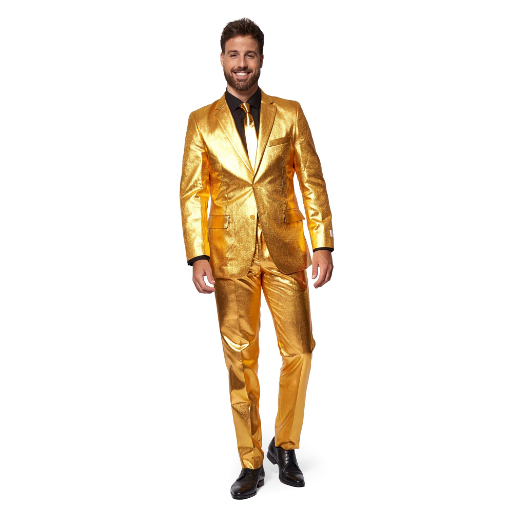 Rubies (S (Eu 46)) Mr. Groovy Men's Costume Opposuits Gold