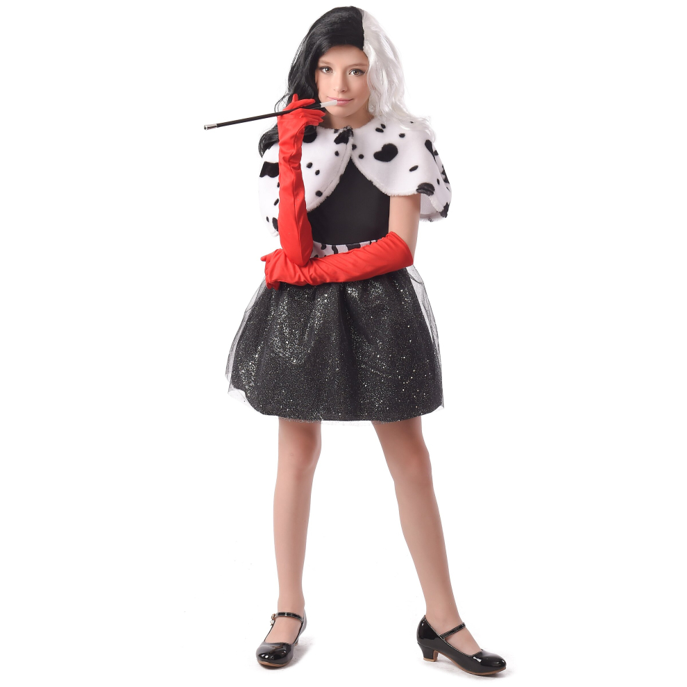 (L 10-12 years (130-140 cm)) Cruel girl child costume