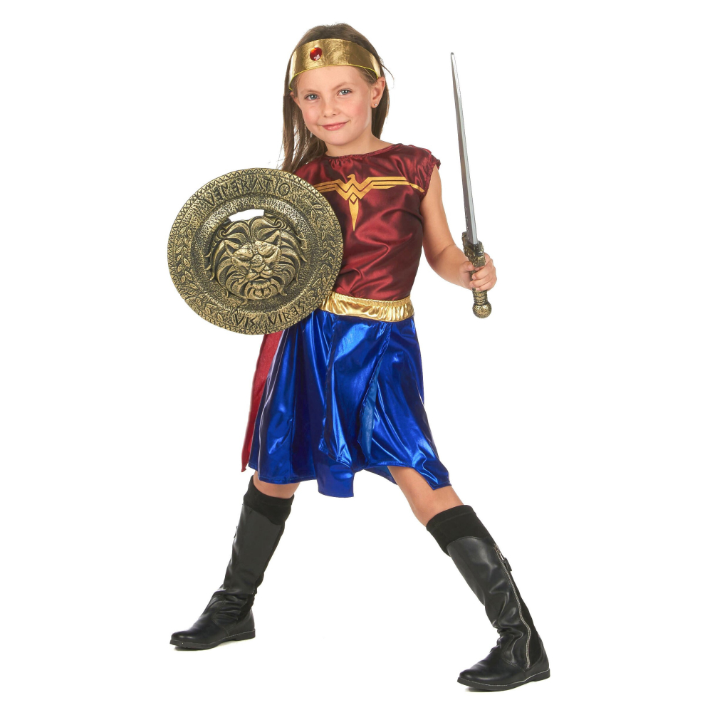 (S 4-6 years (110-120 cm)) Girls' Amazon warrior costume