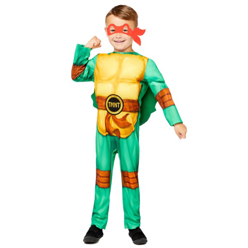 (3-4 years (94-104 cm)) Ninja Turtle costume with 4 child masks