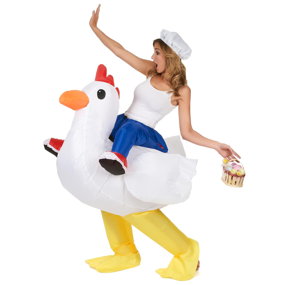 Adult inflatable chicken costume