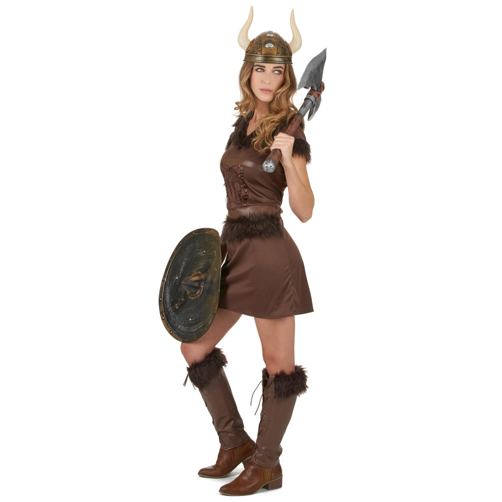 Sexy brown Viking costume for women