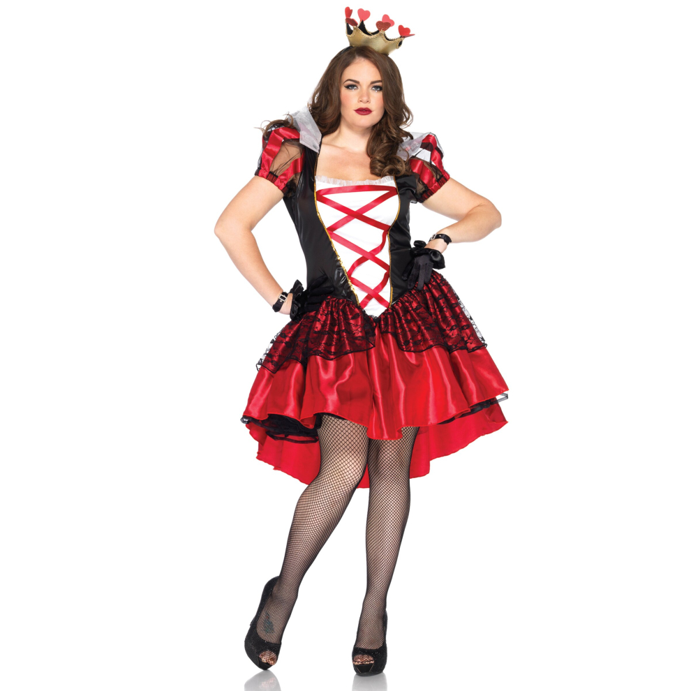 Queen of Hearts costume with corset plus size for women