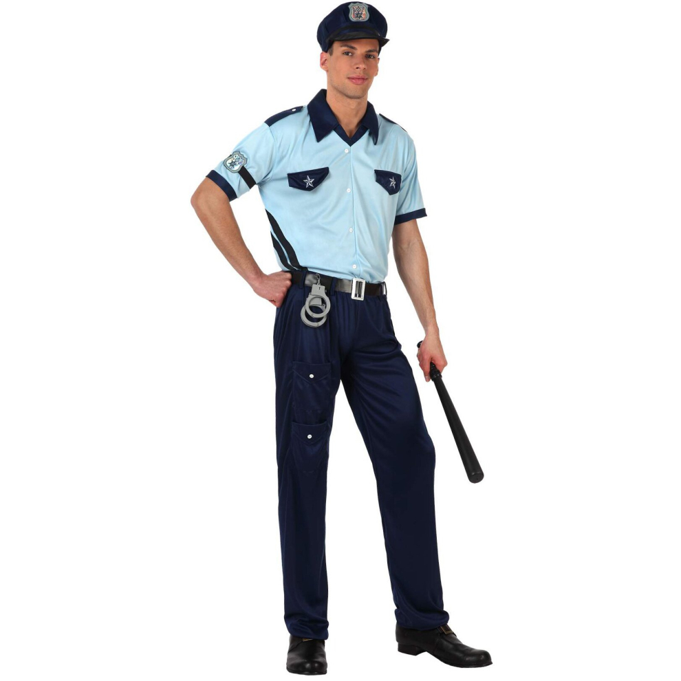 Police costume for men in blue pants