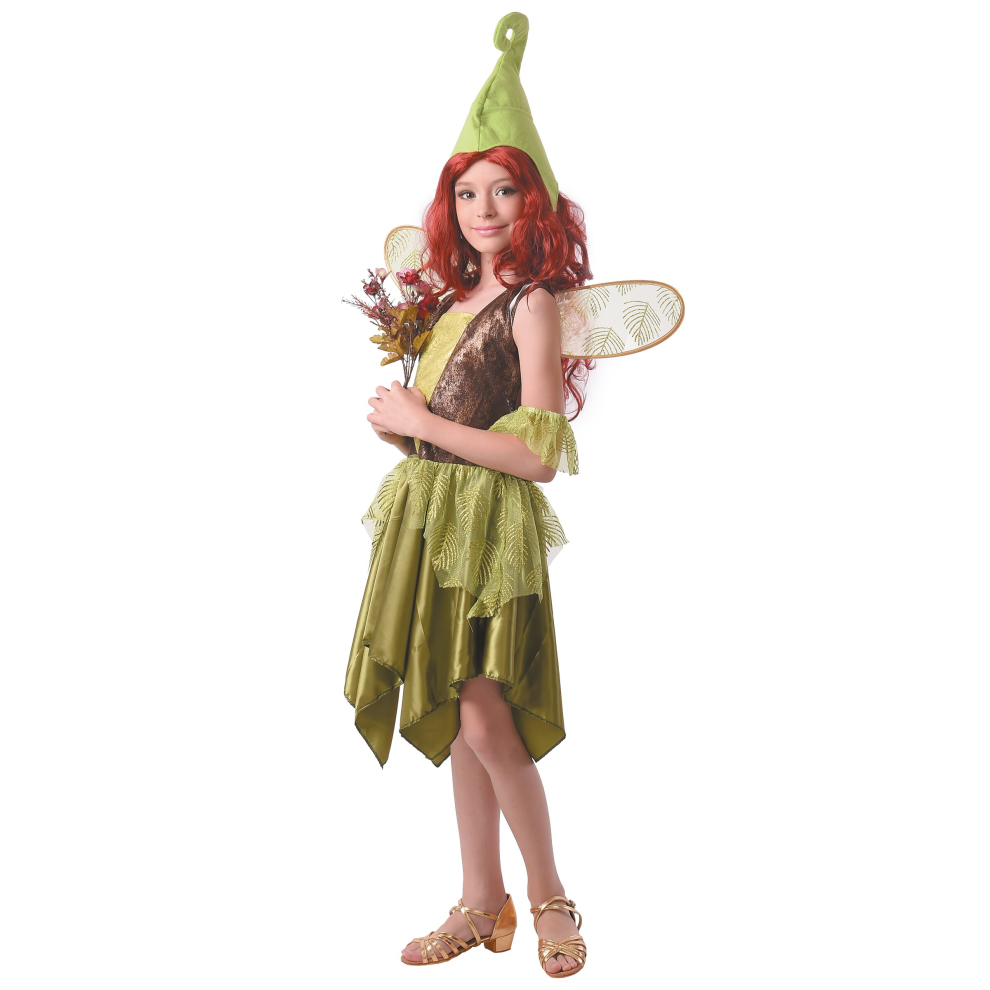 (L 10-12 years (130-140 cm)) Girls' forest fairy costume