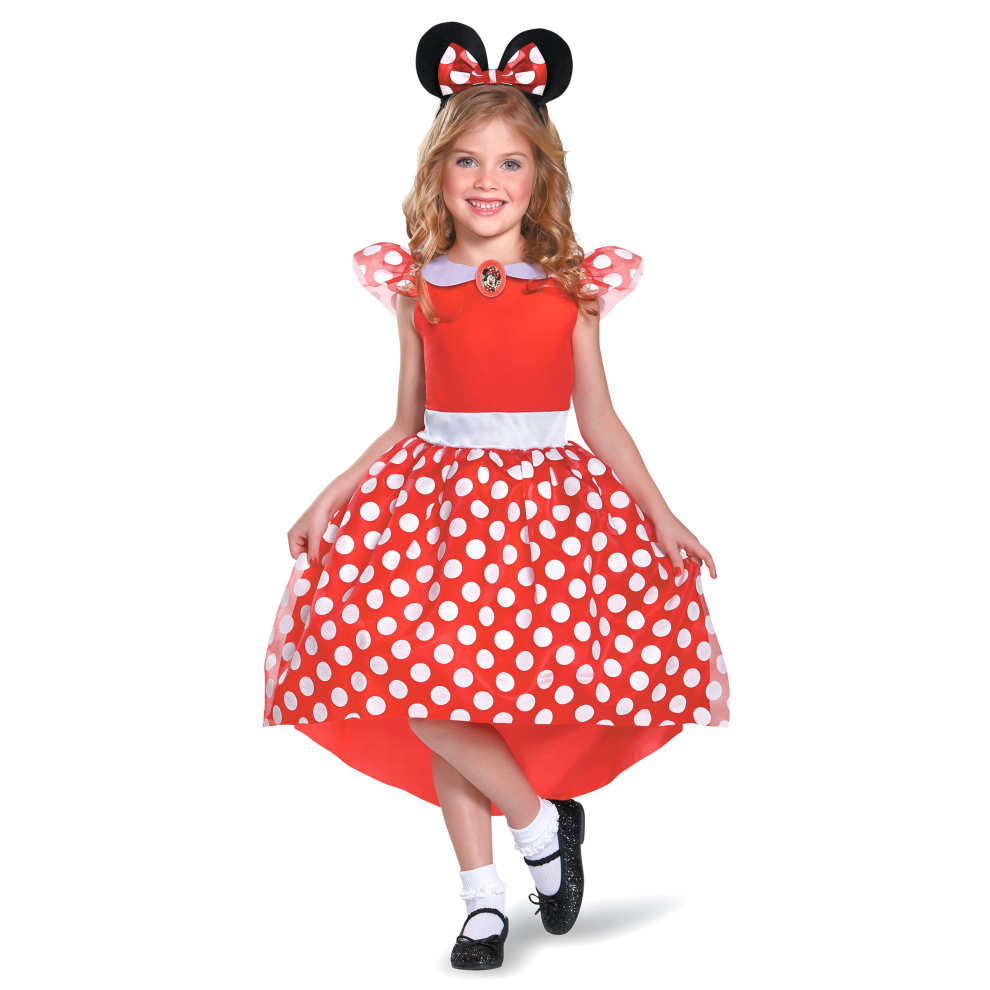 (3 - 4 years (97 - 109 cm)) Girls' classic red Minnie Mouse costume