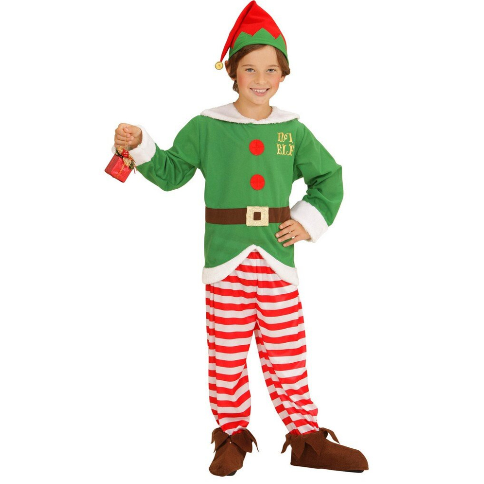 Rubies Children's Christmas Striped Elf Costume