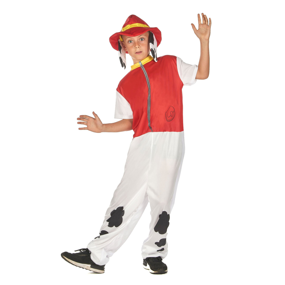 Rubies (M 7-9 Years (120-130 Cm)) Children's Firefighter Dog Costume Red