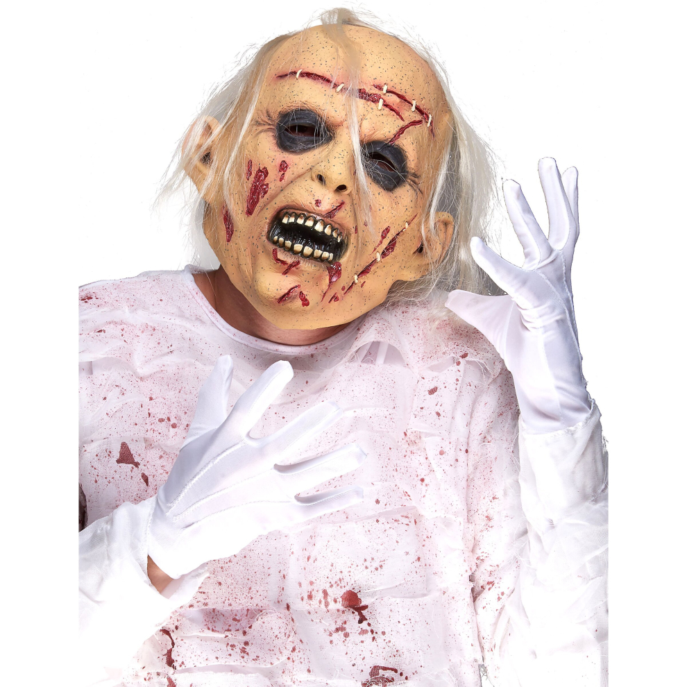 Adult cadaverous old man latex mask