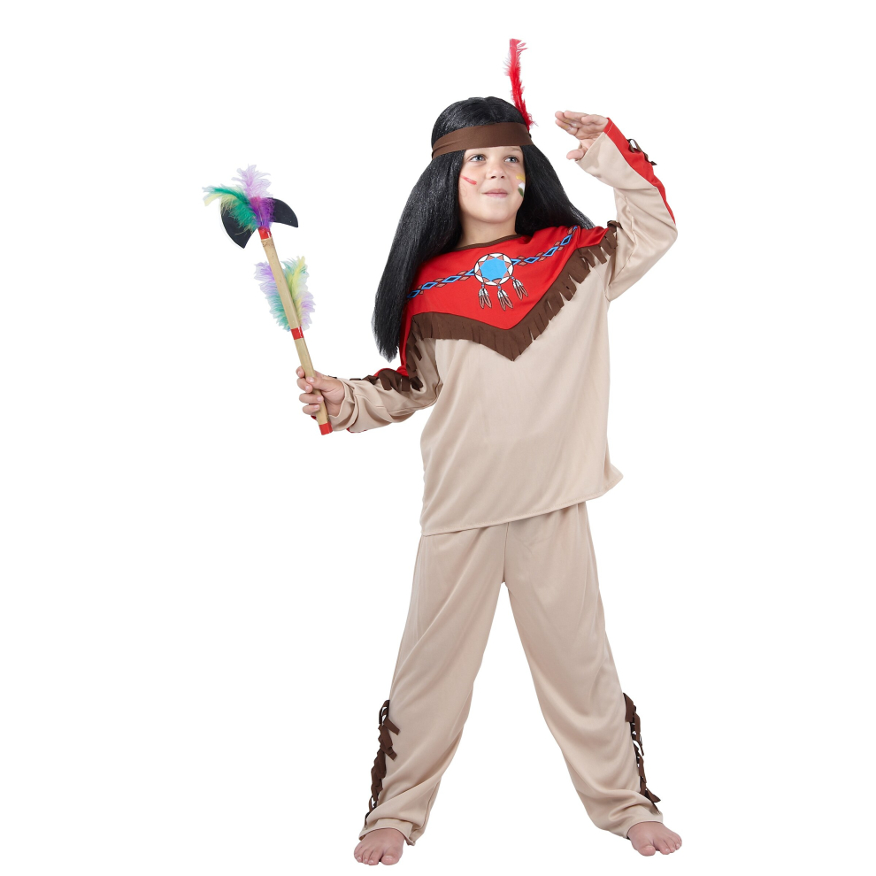 Rubies (M 7-9 Years (120-130 Cm)) Boy's Beige Indian Costume Cream