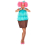 Rubies Turquoise cupcake kostuum voor dames 1