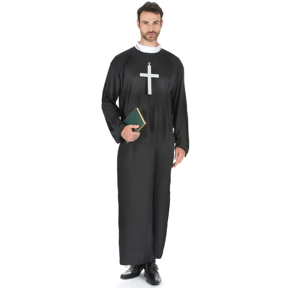 Men's plus size priest costume