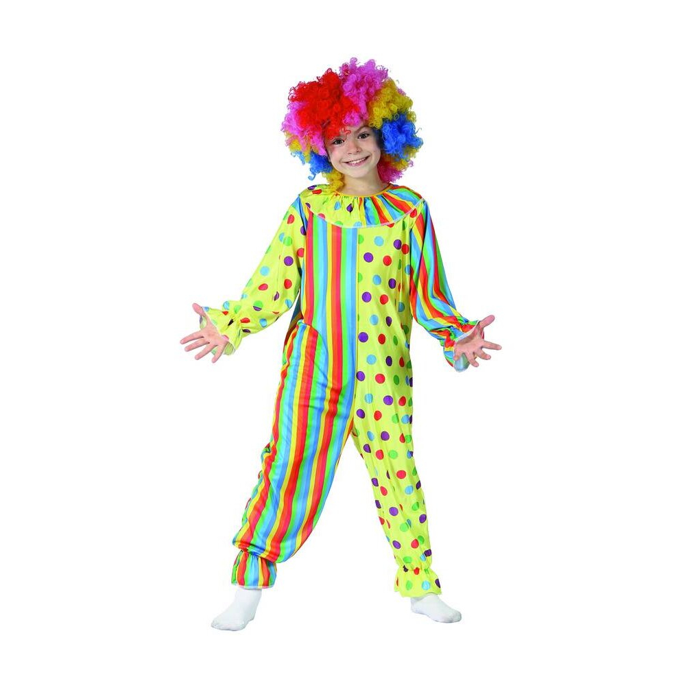 (S 4-6 years (110-120 cm)) Children's colorful clown costume