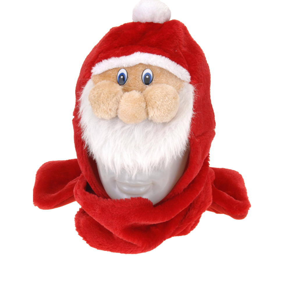 Adult Santa hat with scarf