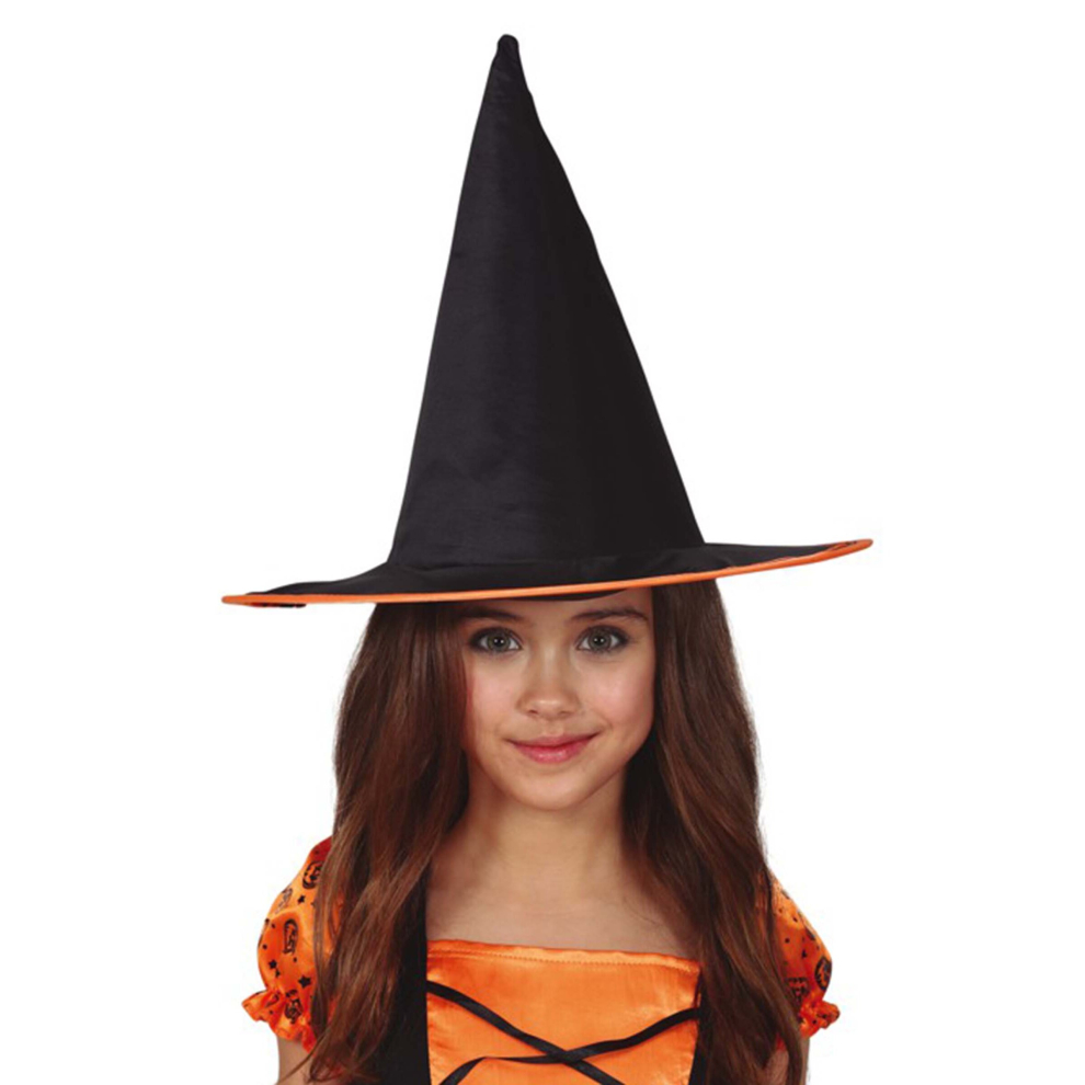 Children's witch hat with orange trim