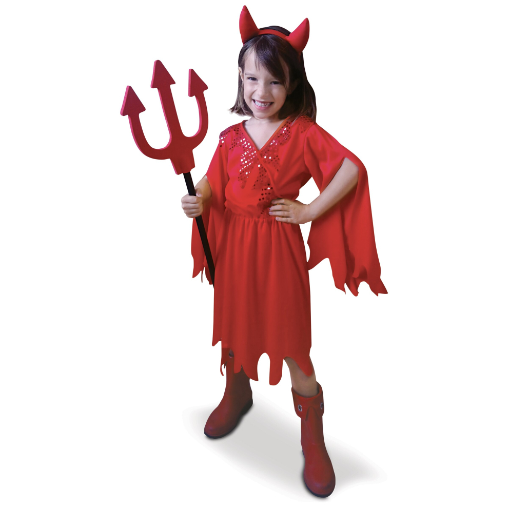 Girls' red devil costume