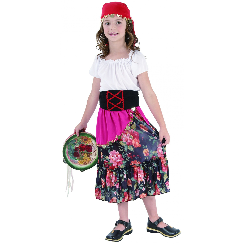 (S 4-6 years (110-120 cm)) Children's gypsy costume