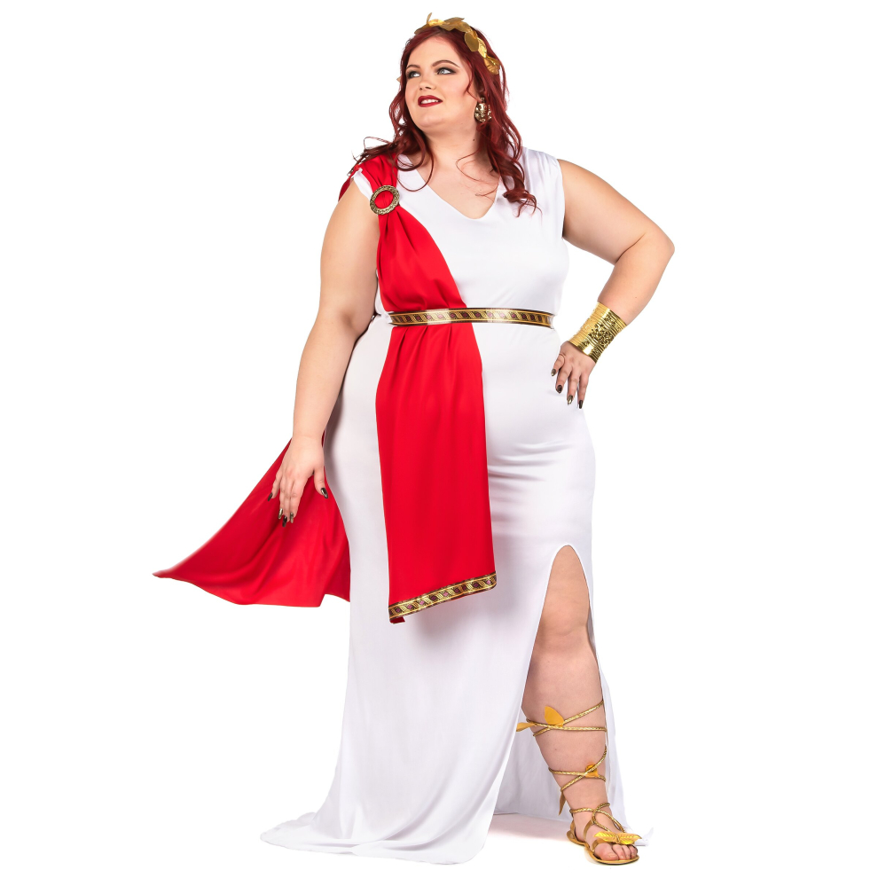 Plus size Roman goddess draped women's costume