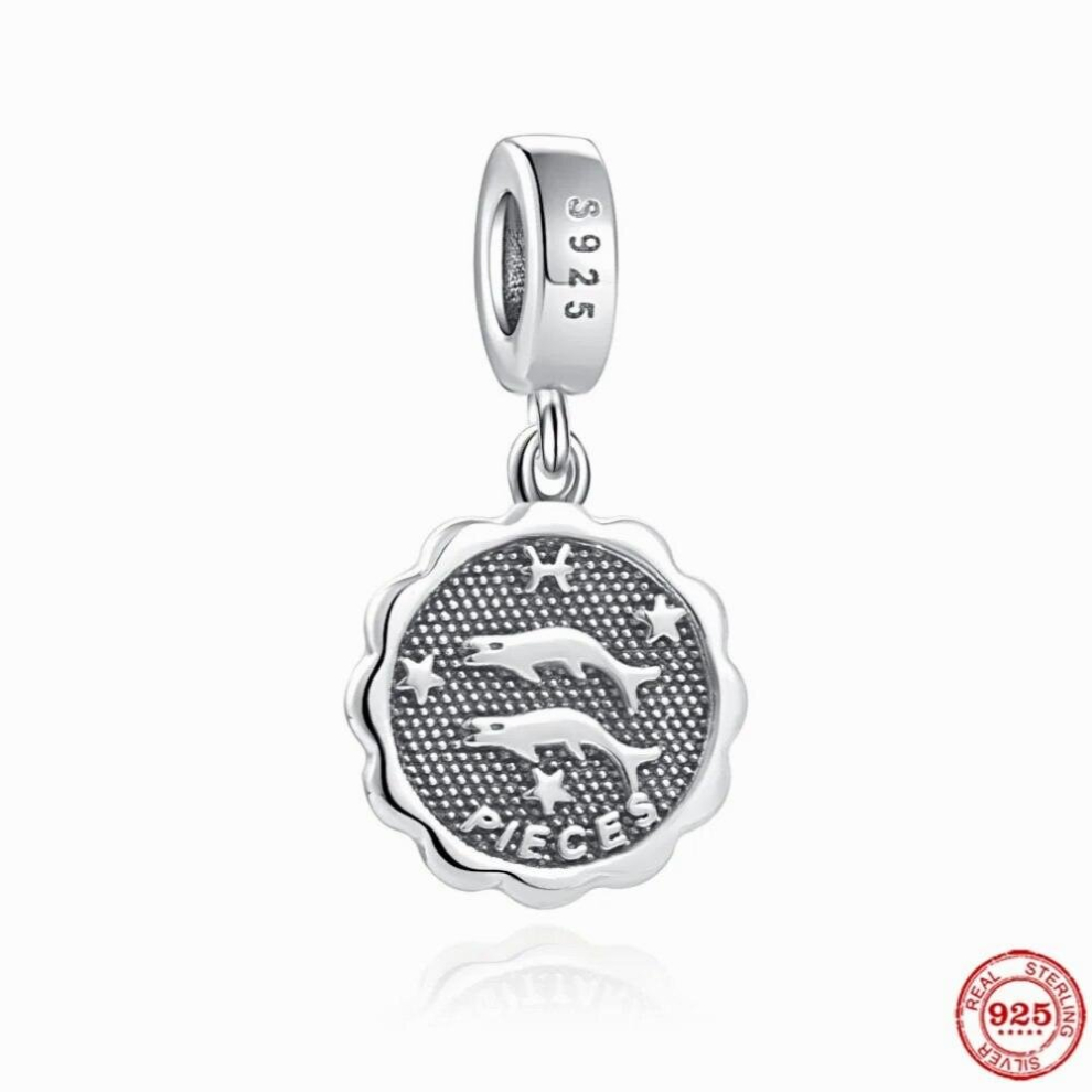 925 Sterling Silver 12 Constellation Zodiac DIY Beads Fit Bracelet Charms Jewelry-image-OPC-PCTYCWX-NEW