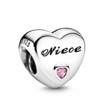 Heart Shape European Nanna Niece Girlfriend diy Beads fit Pendant Charms silver 925 Bracelet DIY Women Jewelry Gift