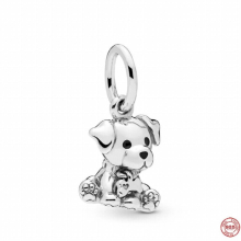 925 Silver Charm Dog aw print Bead Pendant Fit Bracelet Women Jewelry For Dog Bone Dangle Amulet Gift