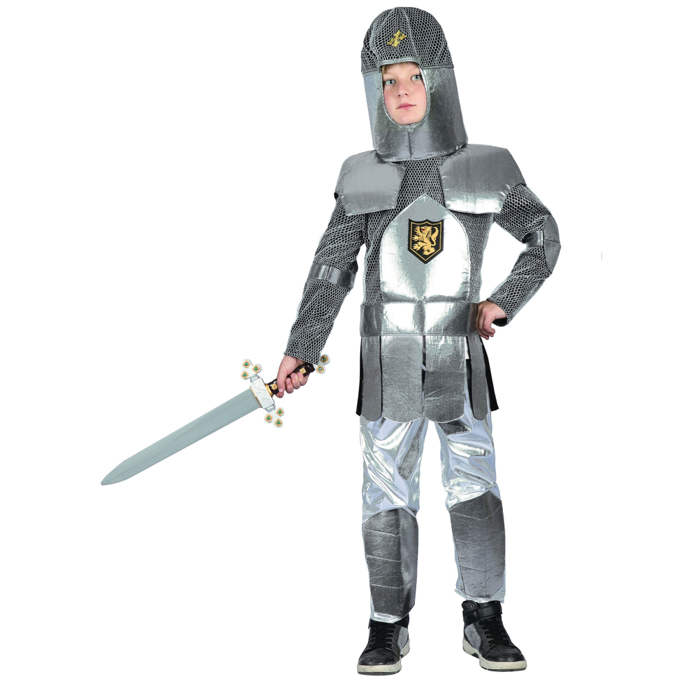 Medieval knight costume in armor for boys