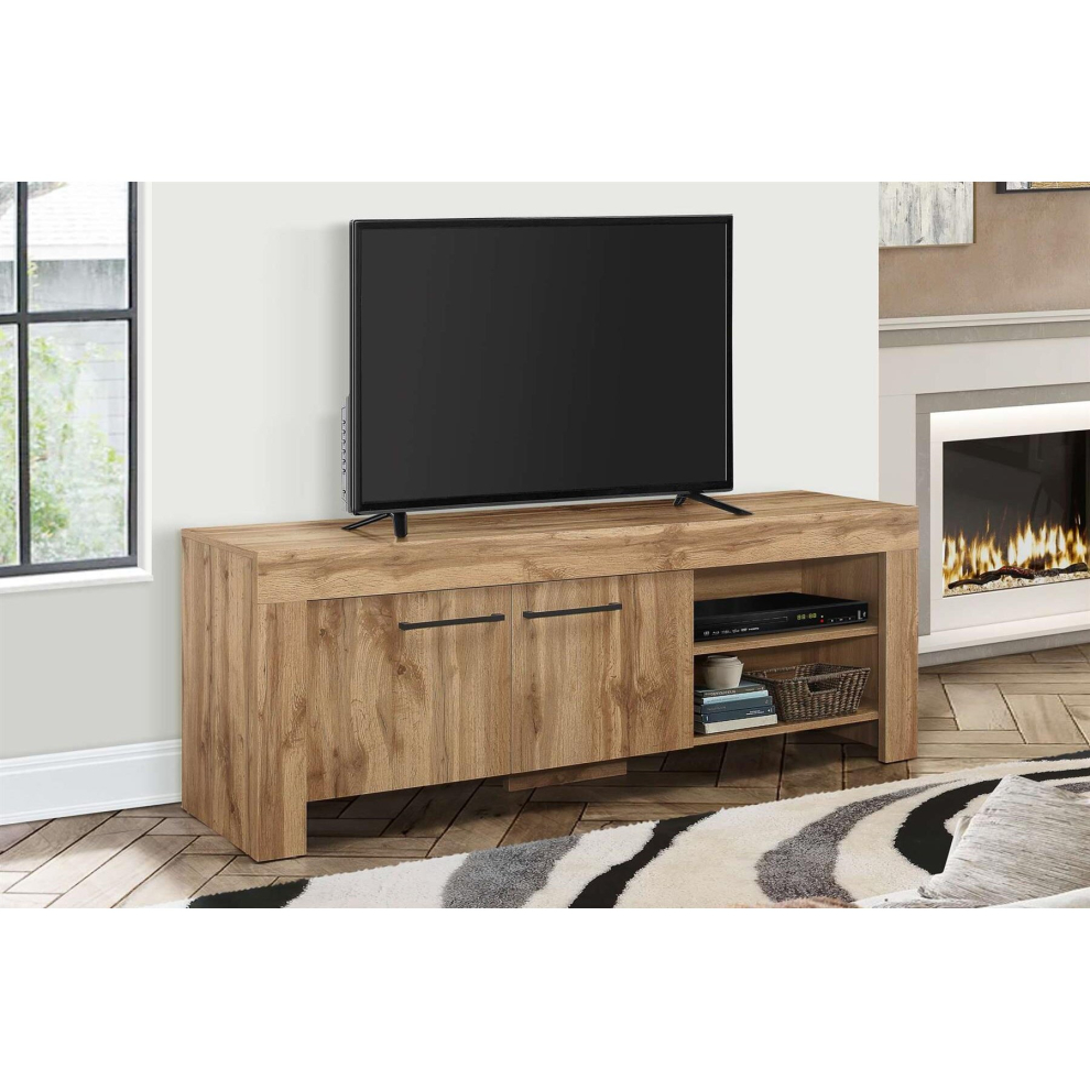 Oak TV Unit Wide Birlea Compton Widescreen Entertainment Unit