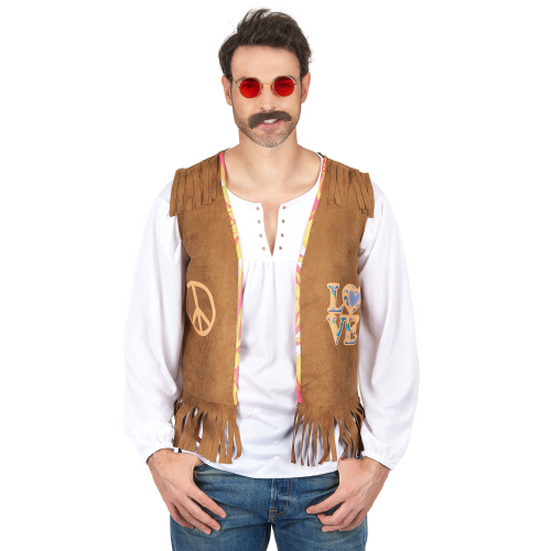 Rubies (XL) Men's hippie vest