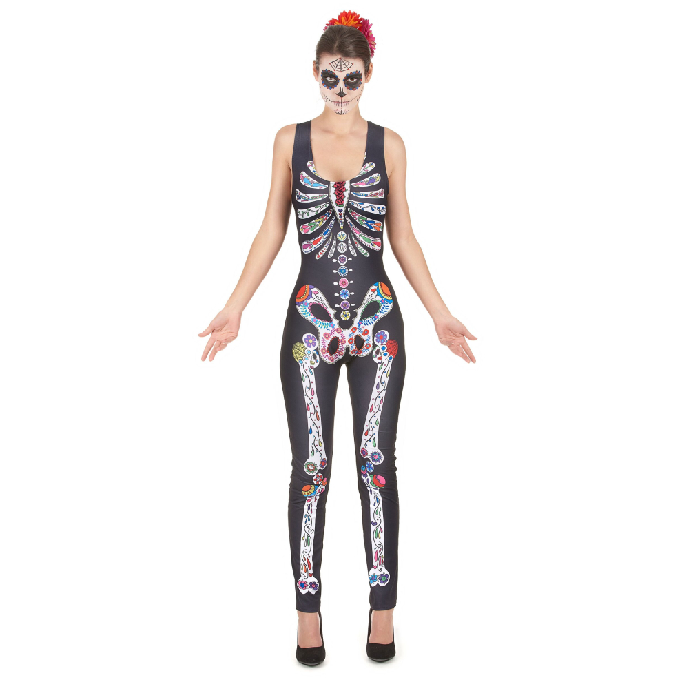 Rubies (S / M) Dia De Los Muertos Skeleton Costume For Women Black